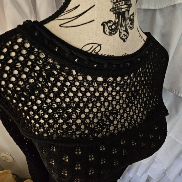 NWOT Venus Crochet Knit Lightly Nude Lined Bodycon Dress - Picture 10 of 14